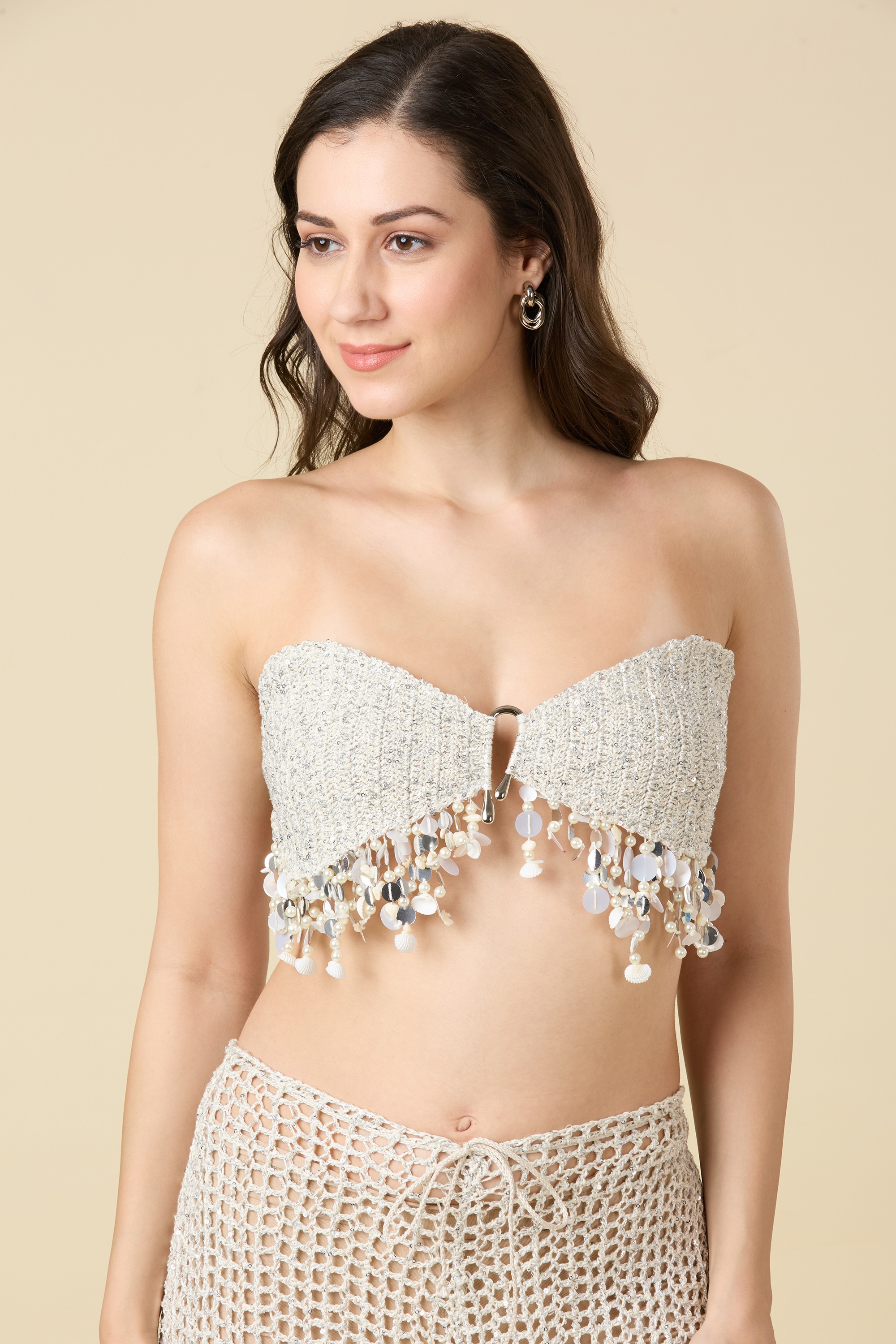 Moonlit Shell Sparkle Bandeau