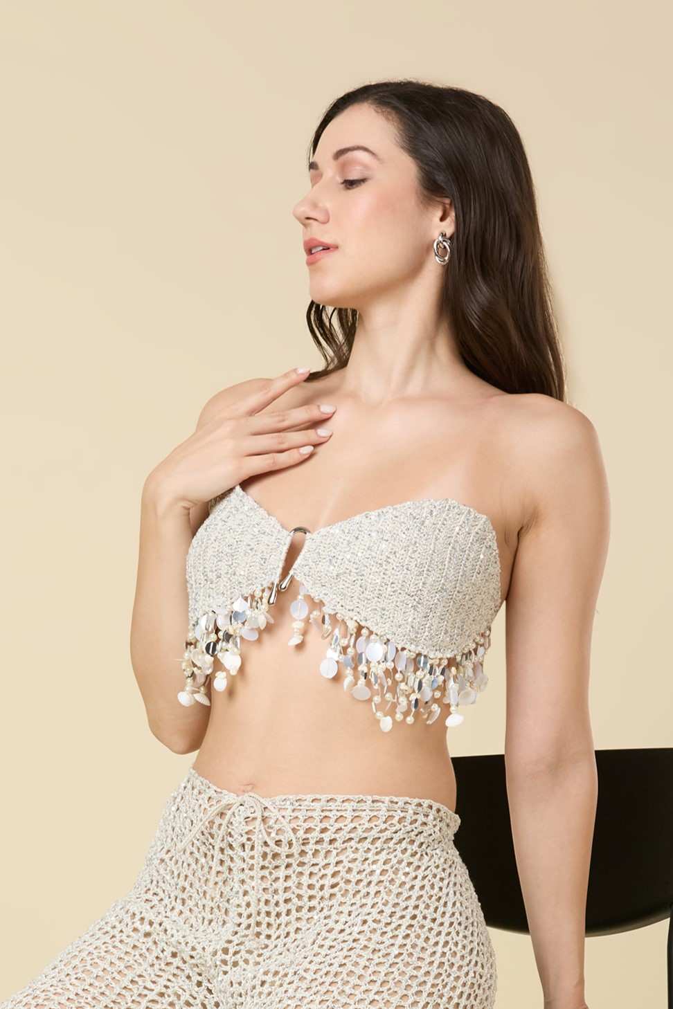 Moonlit Shell Sparkle Bandeau