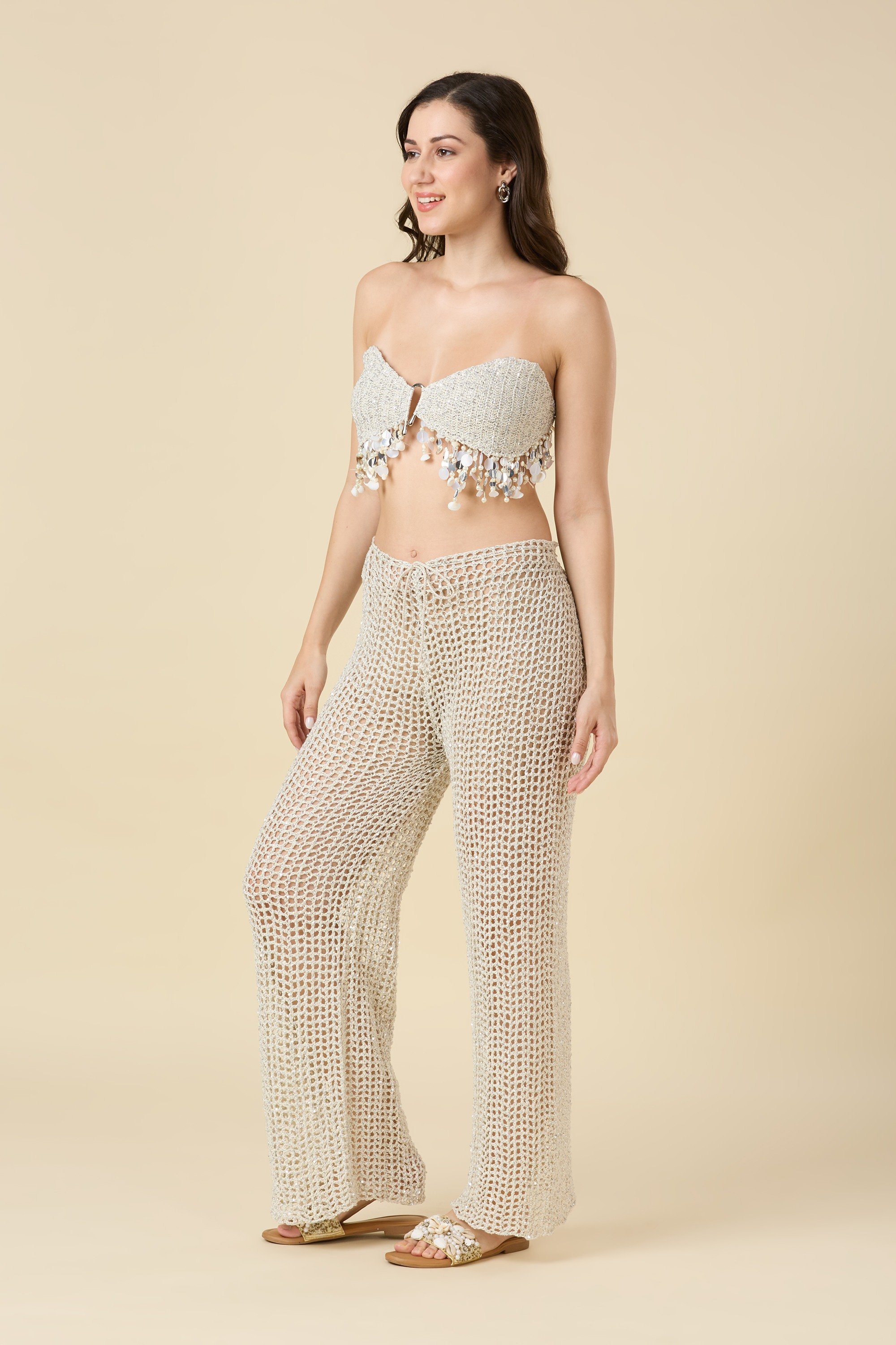 Shell Knit Summer Trousers