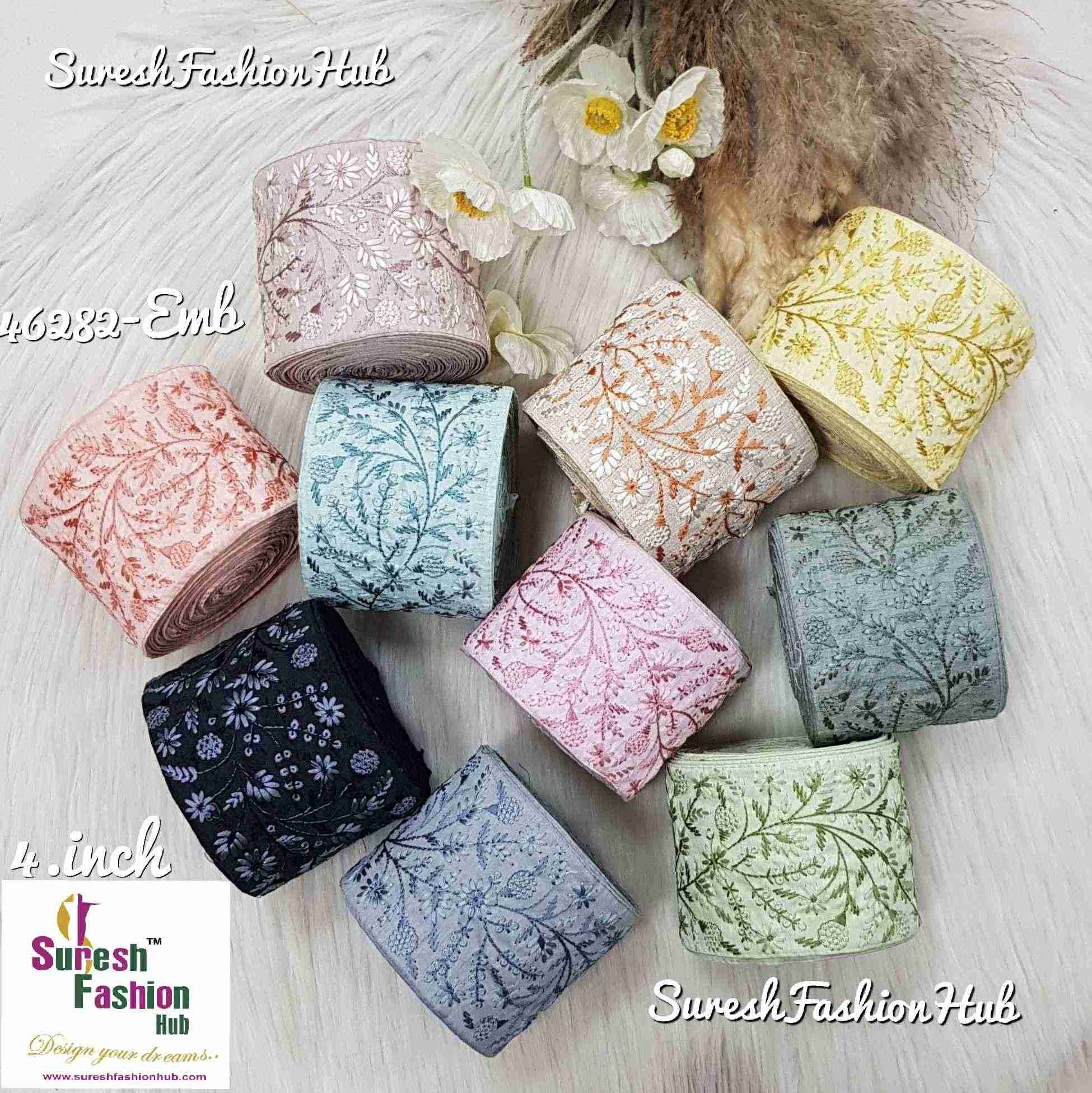 Dainty Flowers Pista Threaded Ribbons