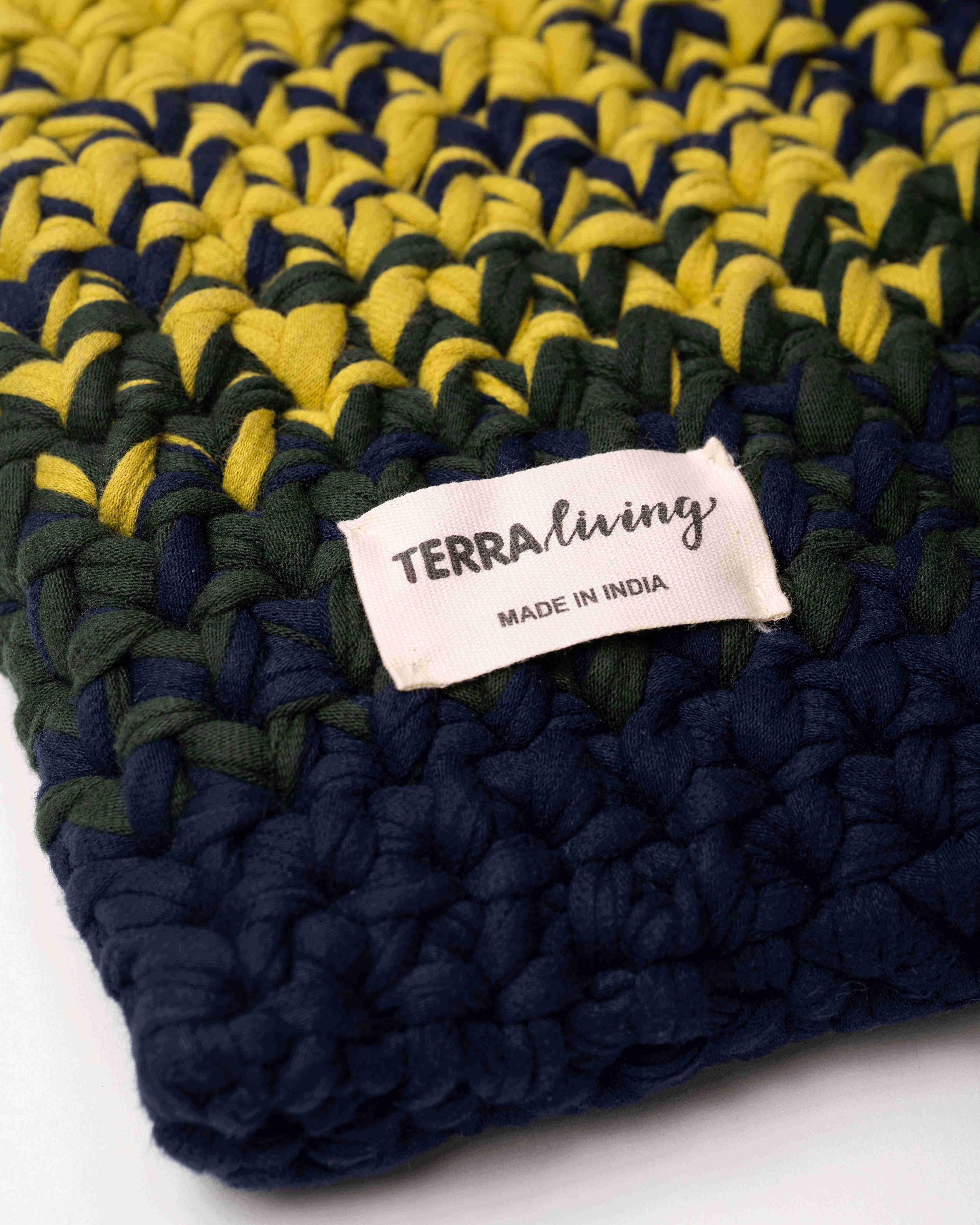 CozyTech Crochet Laptop Sleeve - Green & Blue