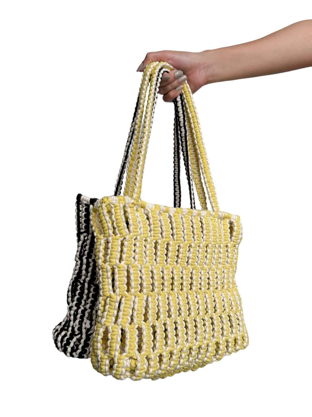 Tote Bag - Yellow & White