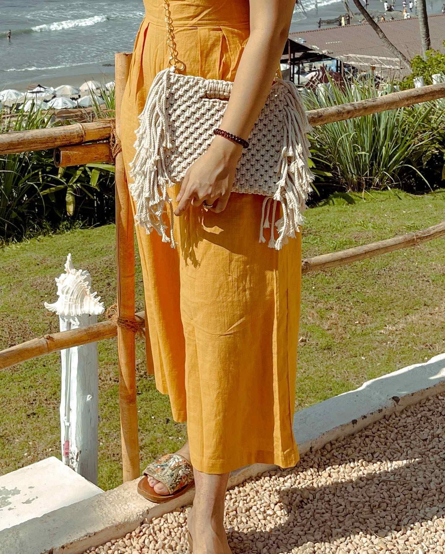 The Fringe-With-Benefits Bag- Offwhite