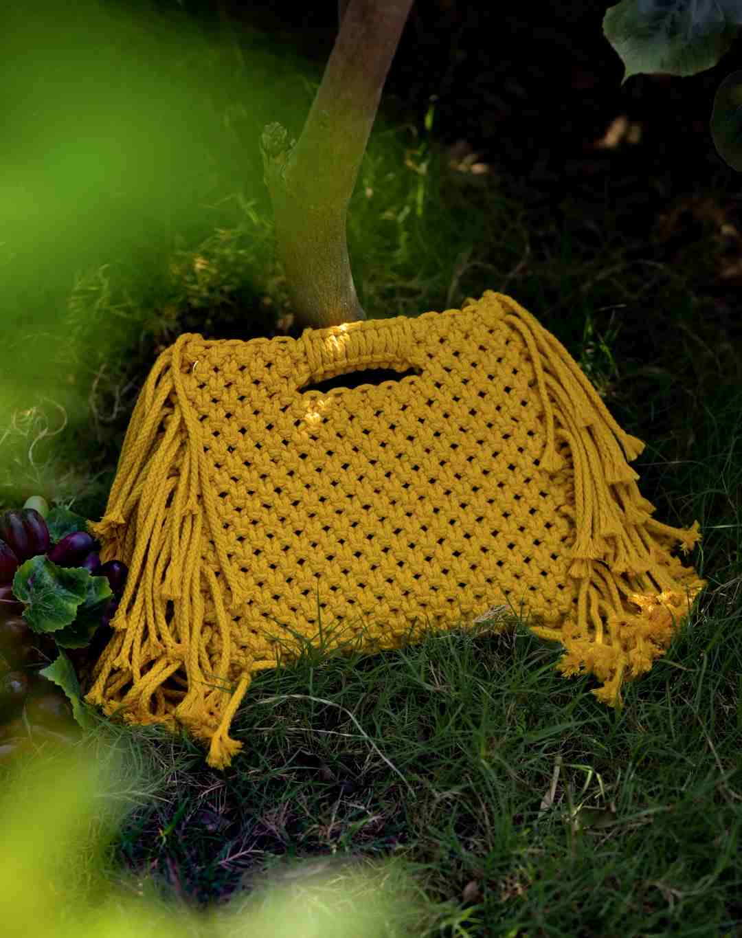 The Fringe-With-Benefits Bag- Mustard