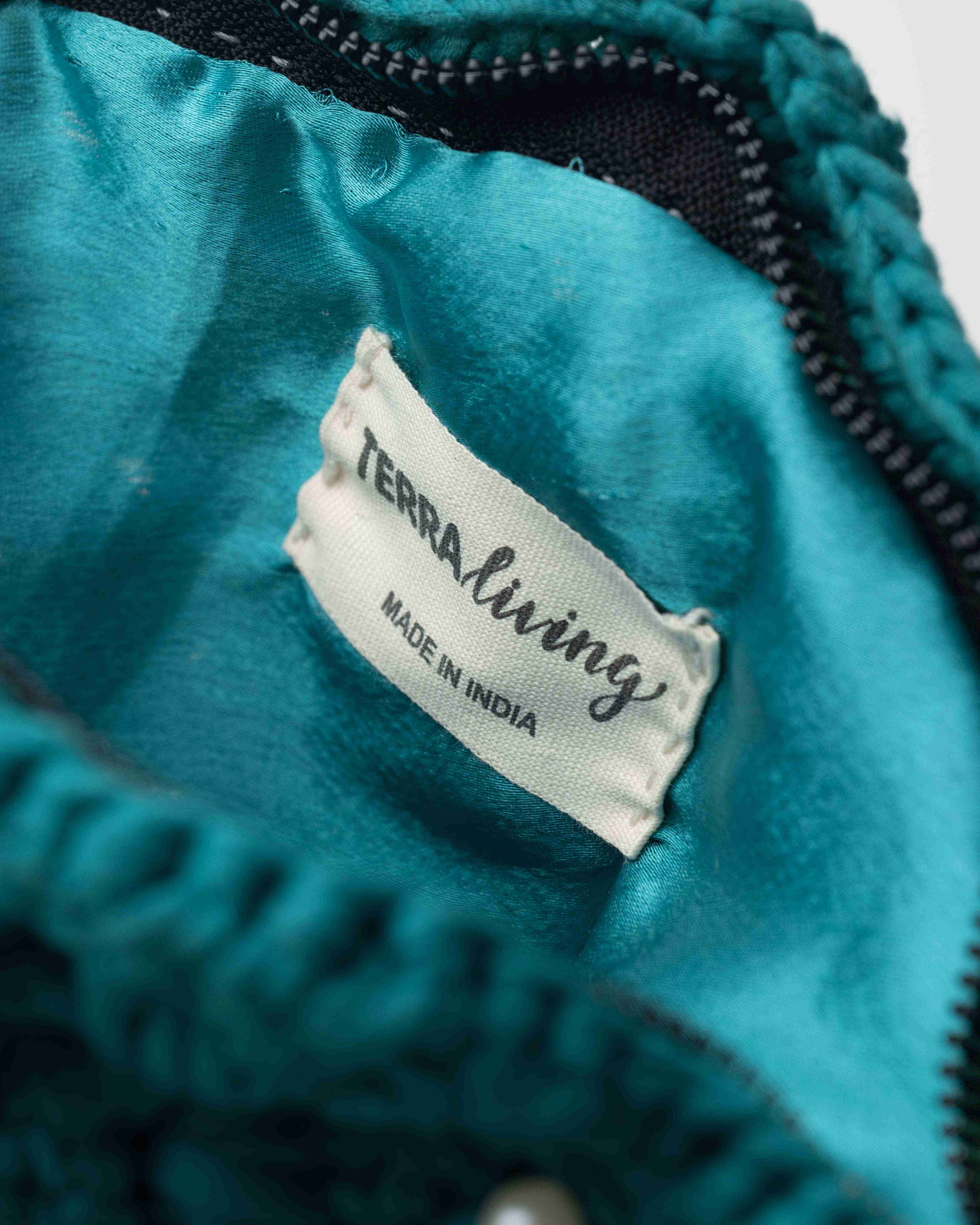 Seashell Secret Crochet Clutch - Blue