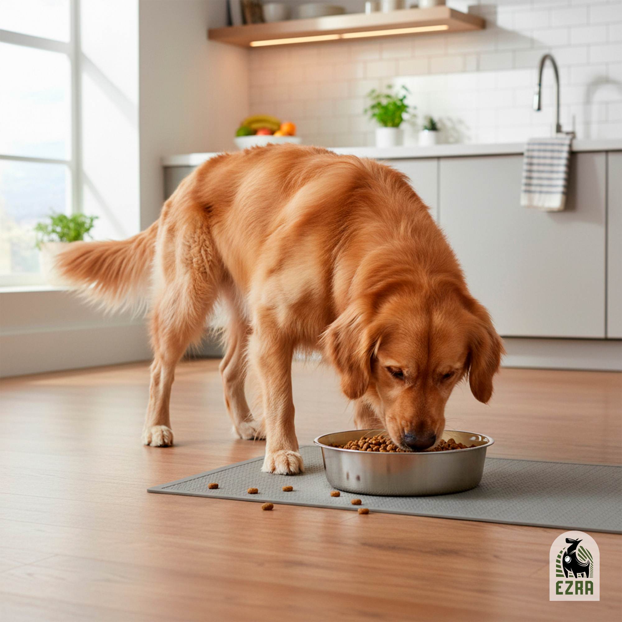 Ezra Anti Skid Rubber Grip, Stainless Steel Bowls for Dog, Light Green