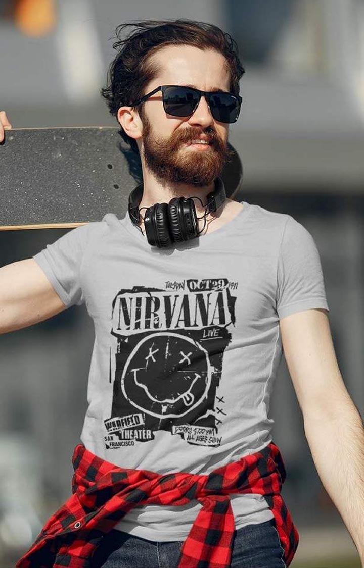 Nirvana Men's Half Sleeve T Shirt