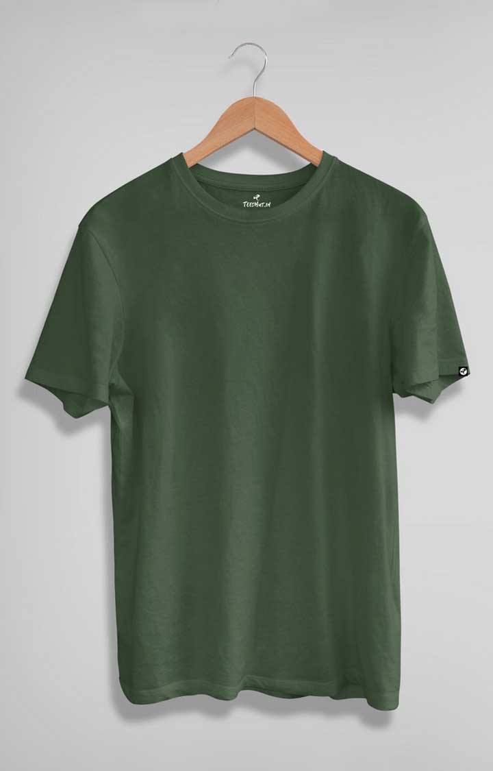 Solid Men's Half Sleeve T-Shirt - Basil Green