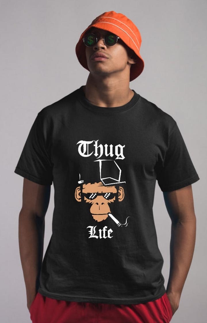 PRONK | Thug Life Men's Half Sleeve T Shirt