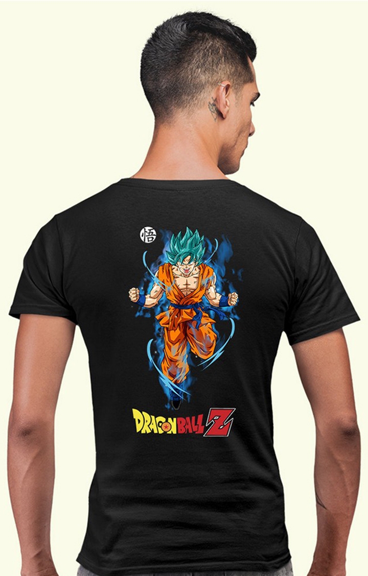 Dragon Ball Z Men's Regular Fit Black Half Sleeve T Shirt