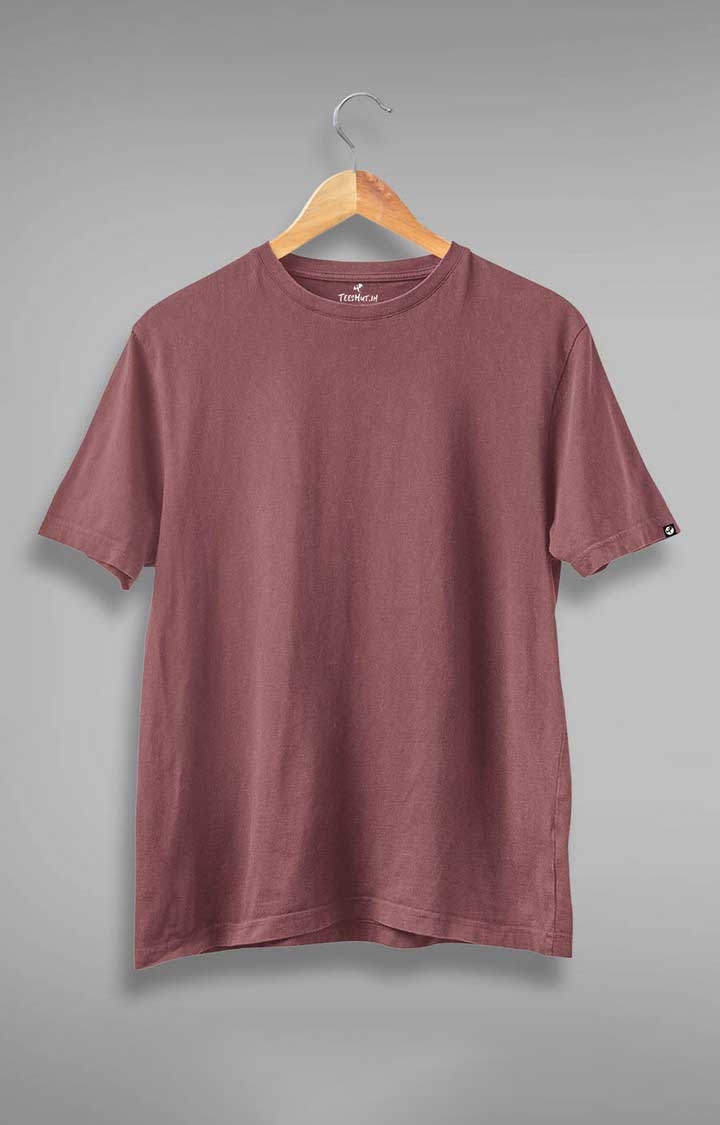 Solid Men's Half Sleeve T-Shirt - Mauve Taupe