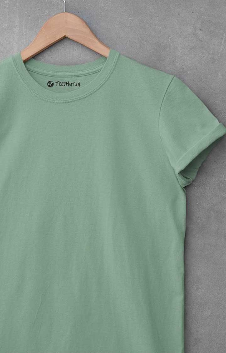 Solid Men's Half Sleeve T-Shirt - Mint Green