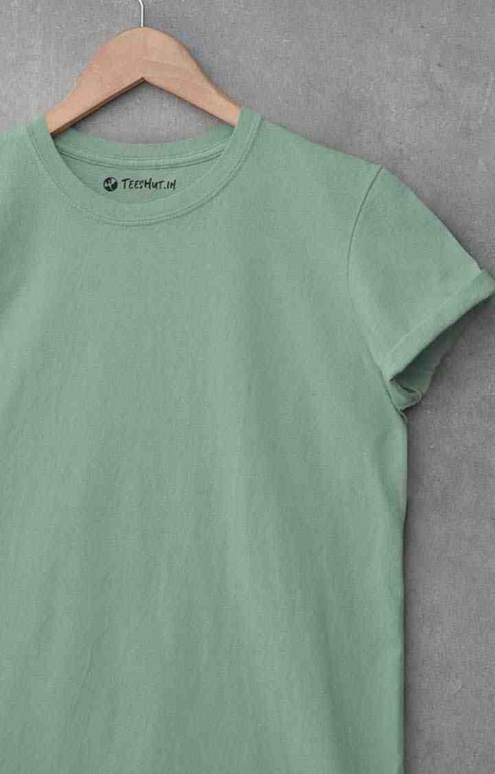 Solid Men's Half Sleeve T-Shirt - Mint Green