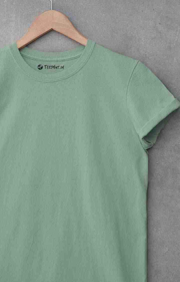 Solid Men's Half Sleeve T-Shirt - Mint Green