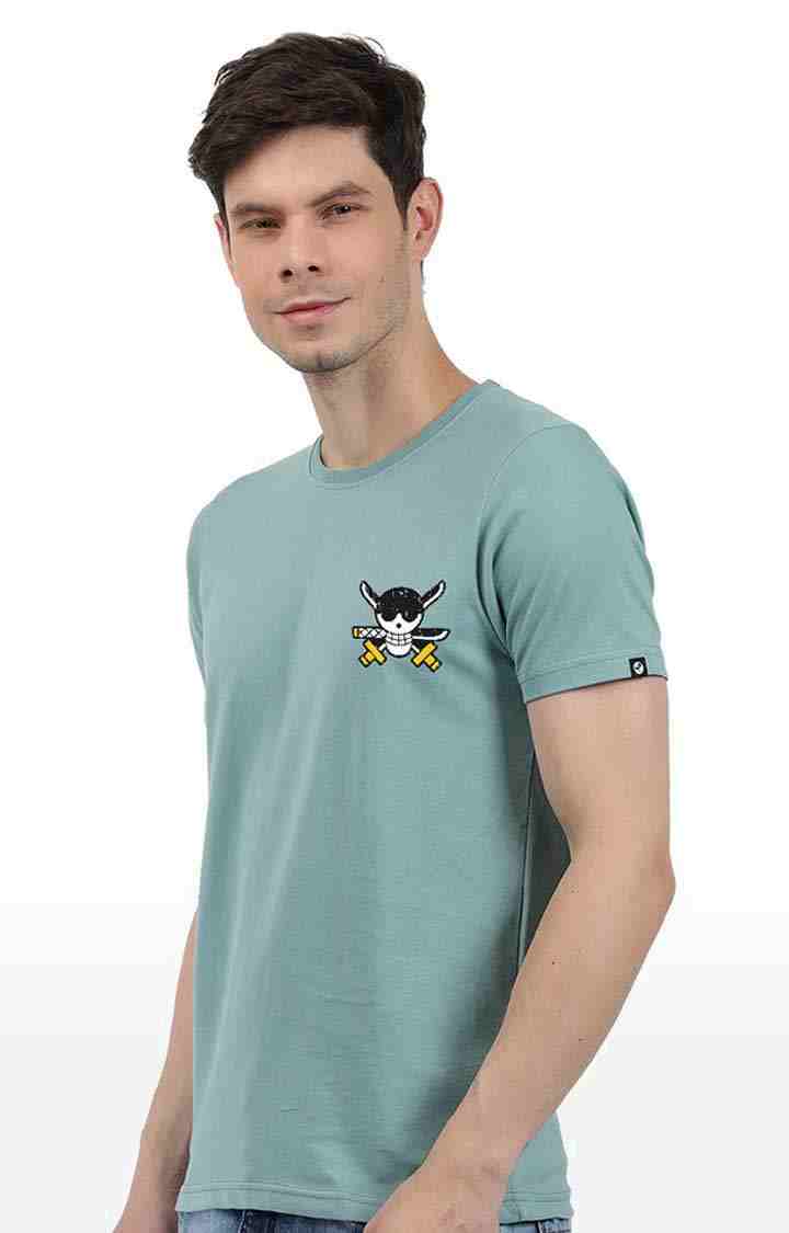 Hunter Zoro Men's Mint Green Half Sleeve T Shirt