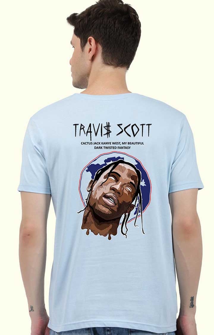 PRONK | Travis Scott Men's Regular Fit Sky Half Sleeve T Shirt