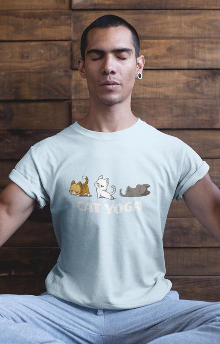 PRONK | Cat Yoga Men's Half Sleeve T Shirt