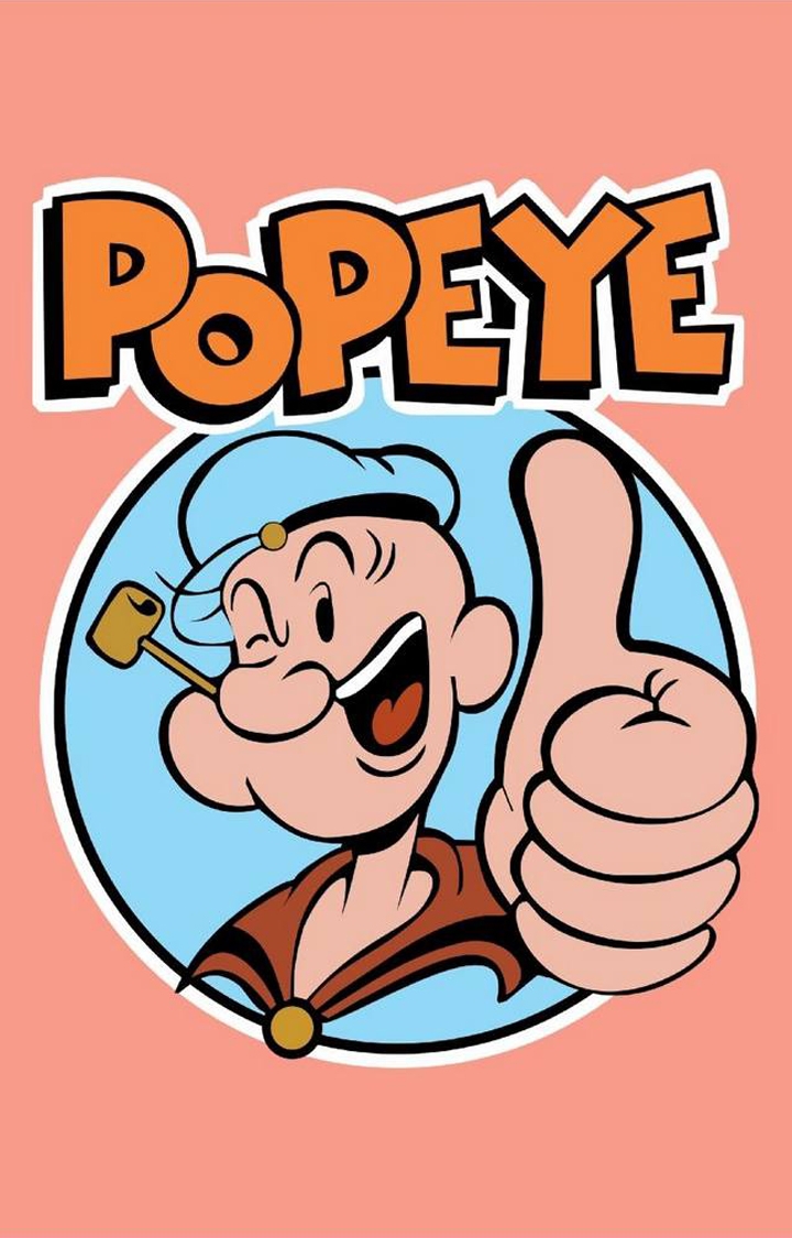 Popeye The Sailor Man Men's Half Sleeve T Shirt