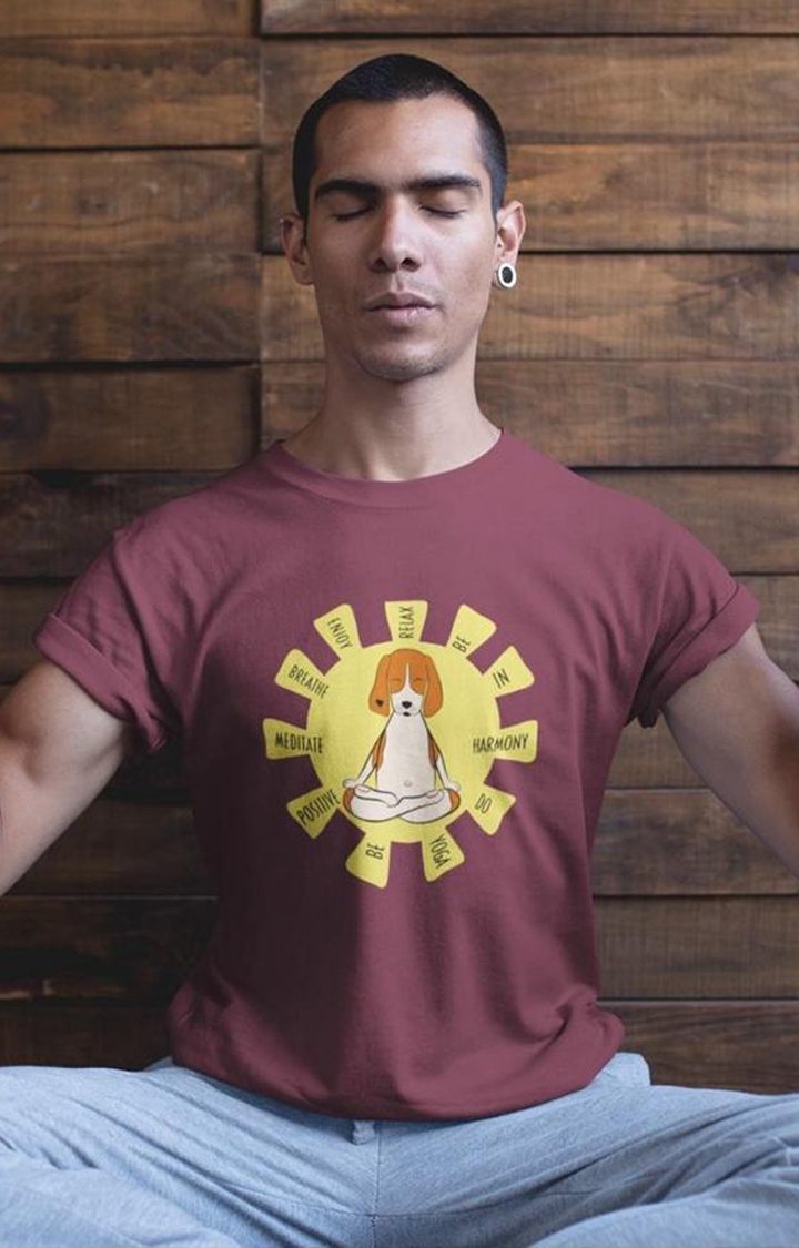 PRONK | Dog Yoga Men's Half Sleeve T Shirt