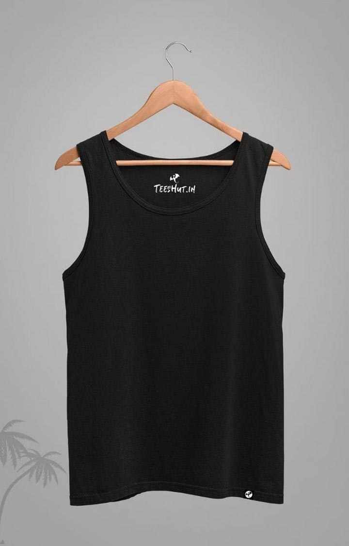 Men's Soild Black Vest