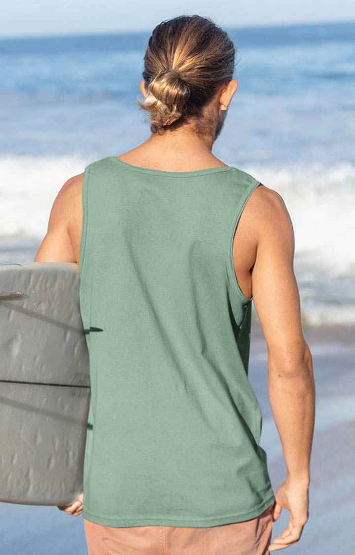 Men's Solid Mint Green Vest