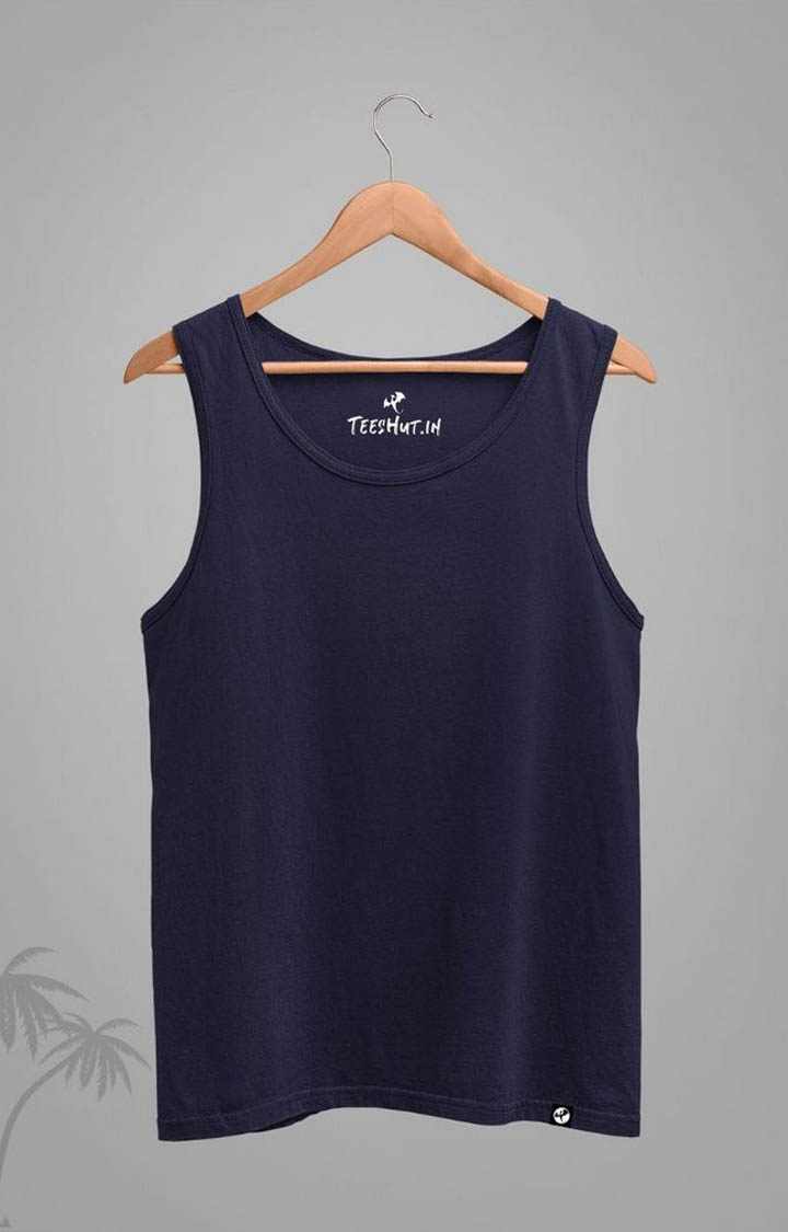 Men's Soild Classic Navy Blue Vest