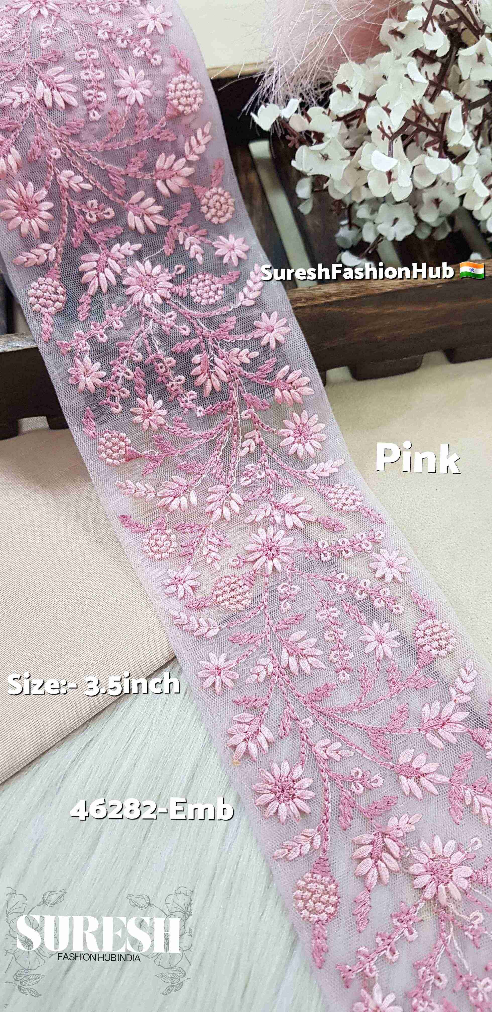 Tone-to-Tone Floral Net Lace