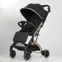 Mothercare Cruze Baby Stroller - Travel-Friendly Stroller with Pull Handle and One Button Fold for Babies From 0-4 Years(Birth To 22Kg)- Black