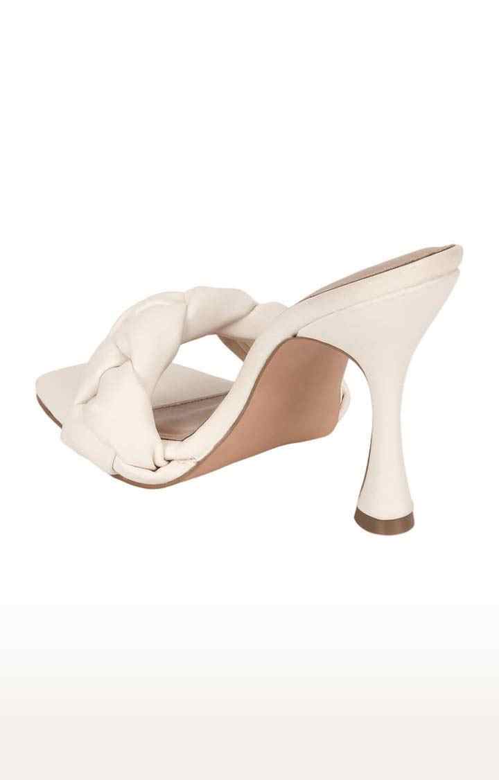 White stiletto sales mules