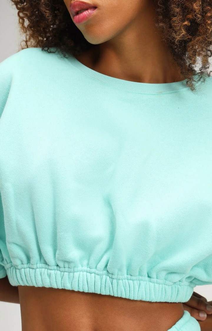Miami Aqua Lounge Crop Top