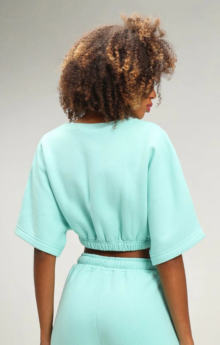 Miami Aqua Lounge Crop Top