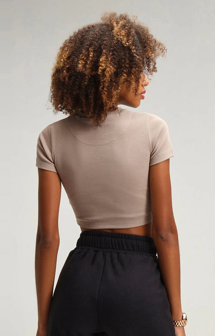 Vienna Mocha Snug Crop Top