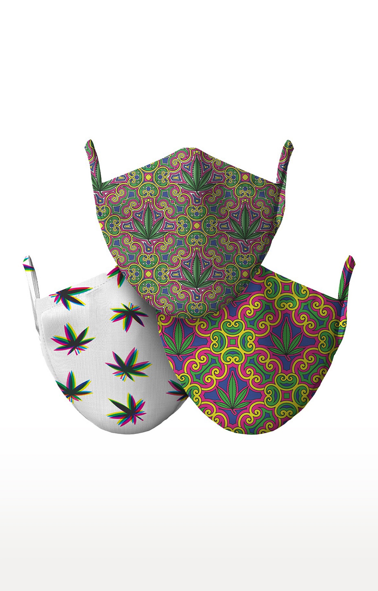 Whats Down | Trippy Drippy Face Masks (Pack of 3) 0