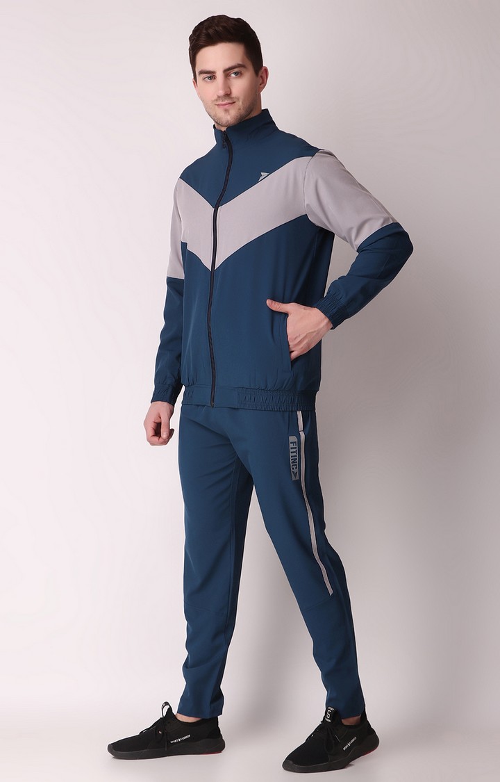 Nike colour block tracksuit blue hot sale