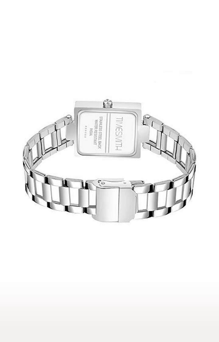Timesmith Silver Stainless Steel Purple Dial Watch TSC-132 For Men