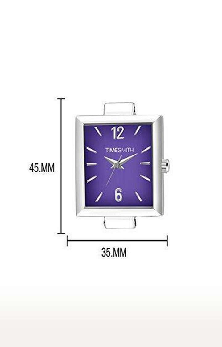 Timesmith Silver Stainless Steel Purple Dial Watch TSC-132 For Men