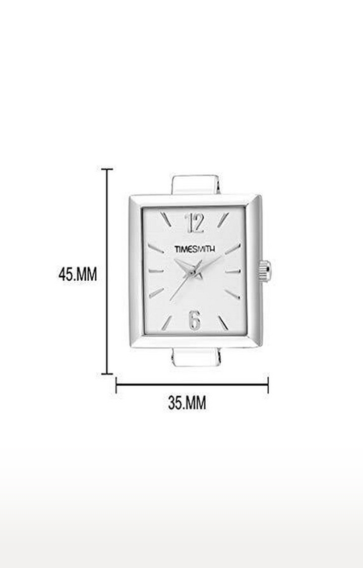 Timesmith | Timesmith Silver Stainless Steel White Dial Watch with Free Sunglasses TSC-135-wmg-002 For Men 4