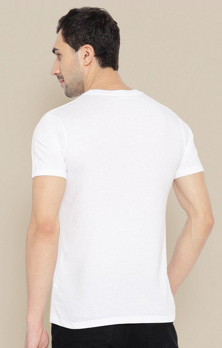 Buy CHKOKKO Men White Solid High Neck T Shirt - Tshirts for Men 13368680