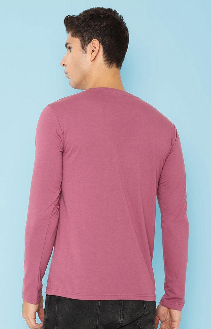 Men's pink Solid Polycotton Regular T-Shirt