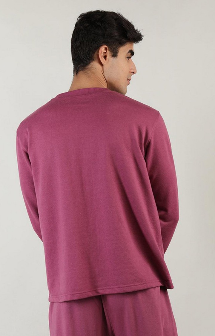 Men's Pink Solid Cotton Activewear T-Shirt