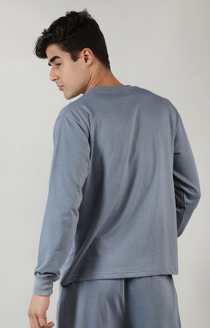 Men's Grey Solid Cotton Activewear T-Shirt