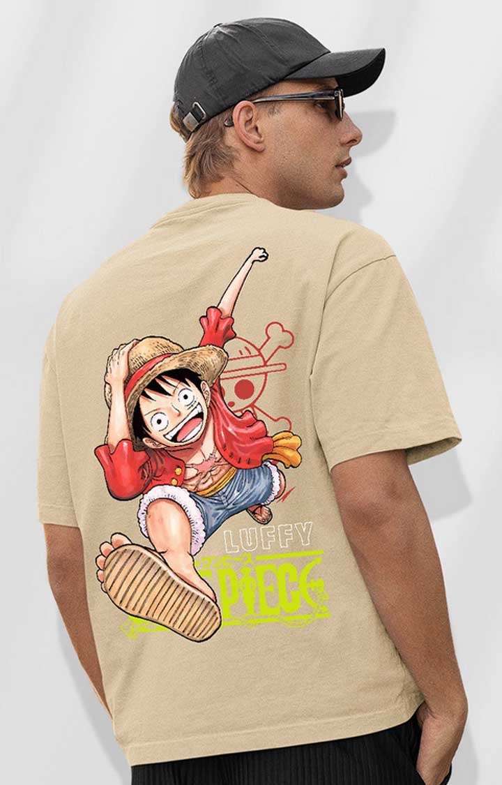 PRONK | Run Luffy Men's Oversized Printed T Shirt
