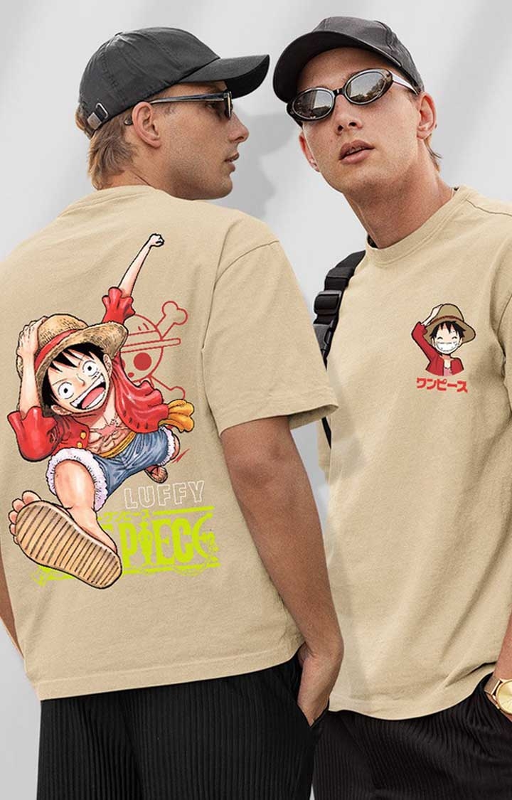 Run Luffy Men's Oversized Printed T Shirt