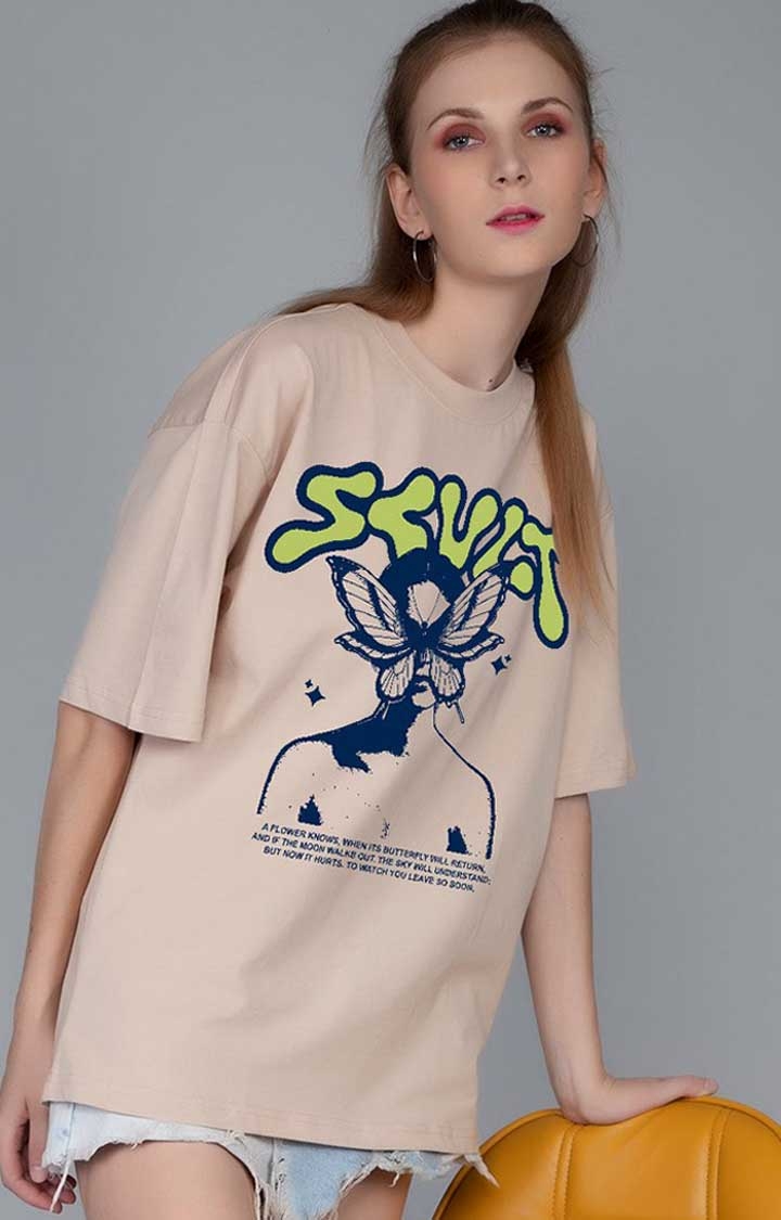 Skult Women's Oversized Printed T Shirt