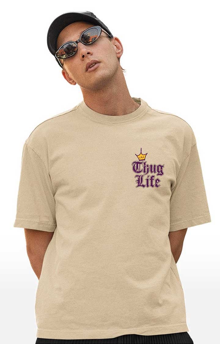 Thug Life Men's Oversized Printed T Shirt 1