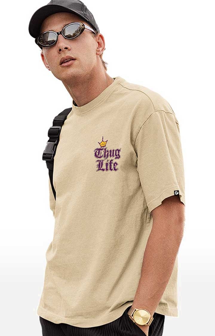 Thug Life Men's Oversized Printed T Shirt 1