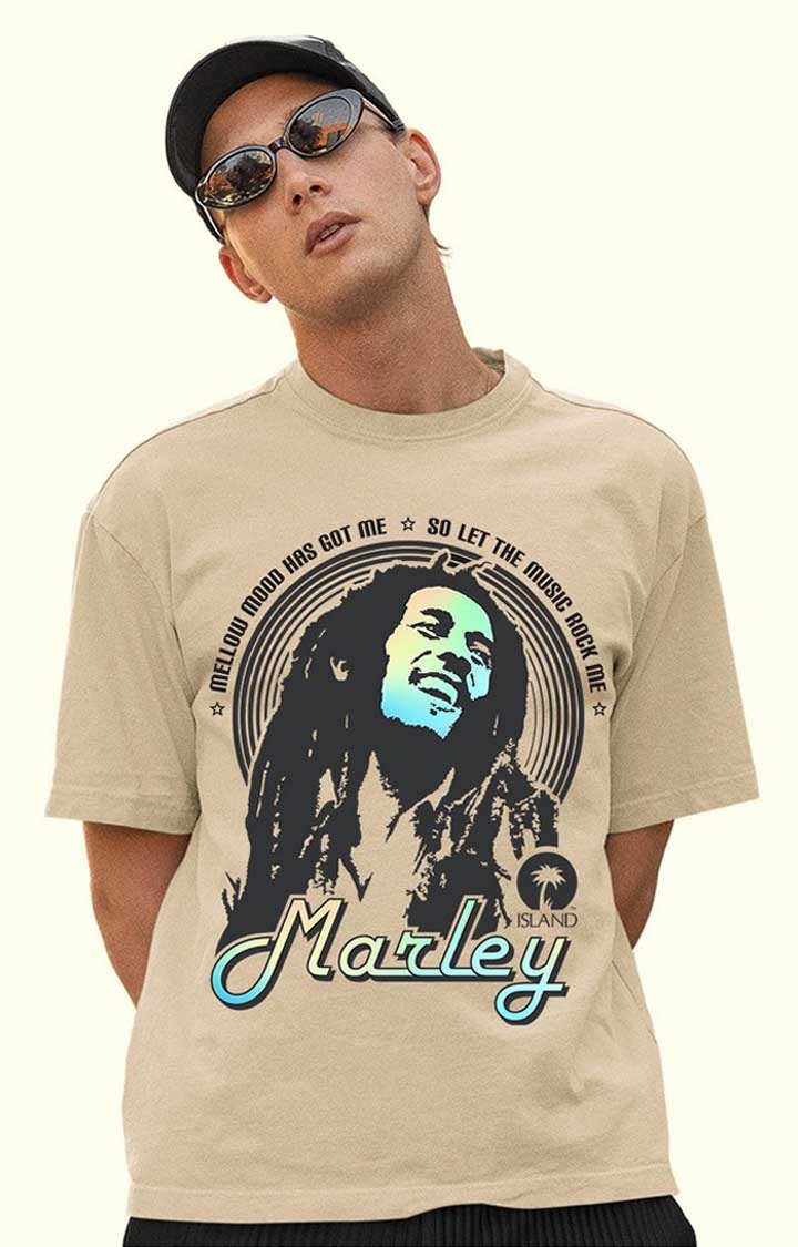 Bob Marley Men's Oversized Printed T Shirt