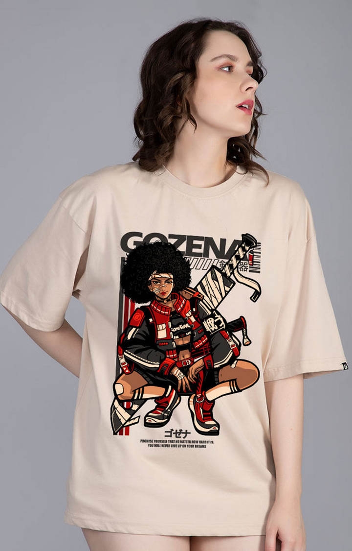 Gozena Women's Oversized Printed T-Shirt
