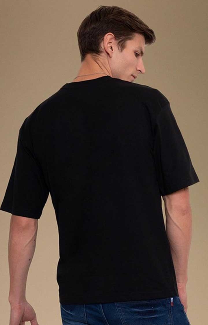 Solid Men's Oversized T-Shirt - Black