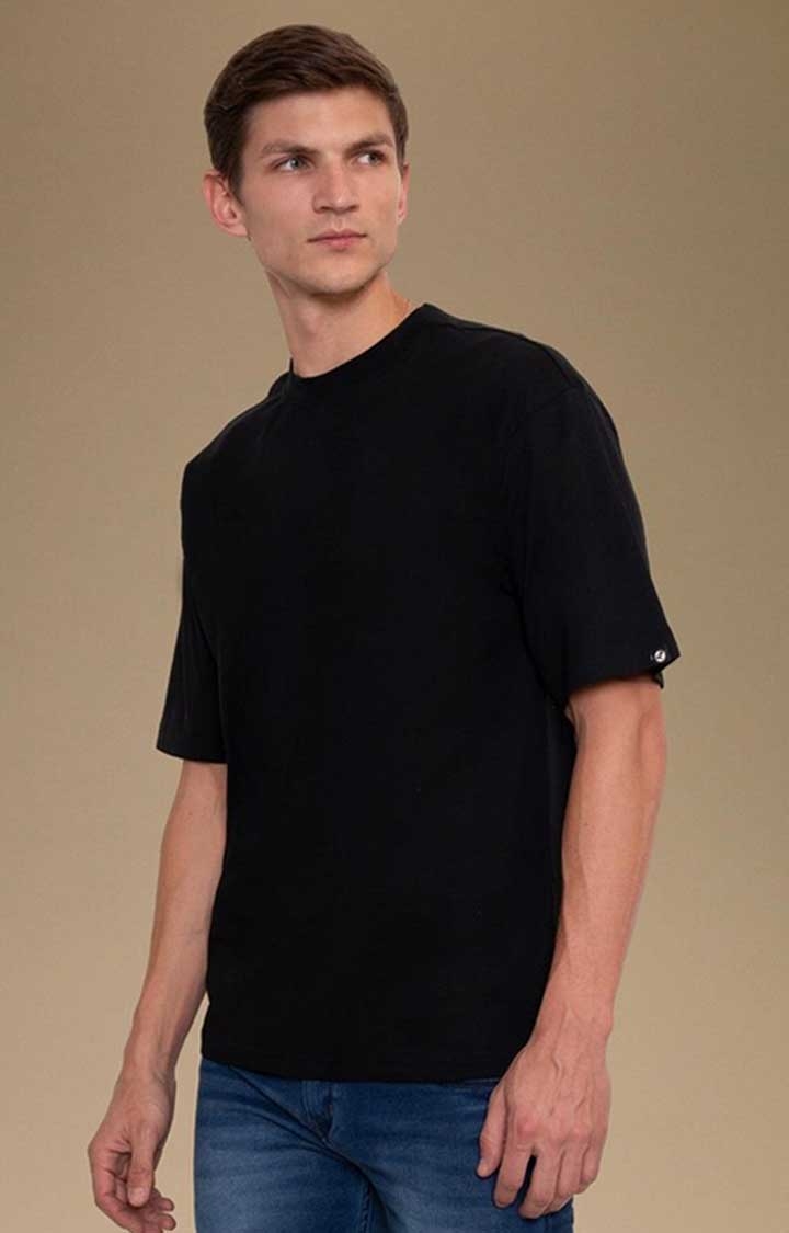 PRONK | Solid Men's Oversized T-Shirt - Black